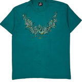 Fruit Of The Loom Graphic T-Shirt - Large Green Cotton Blend