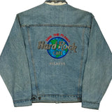 Atlanta Hard Rock Cafe Denim Jacket - Small Blue Cotton