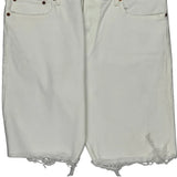 Levis Denim Shorts - 37W UK 20 White Cotton