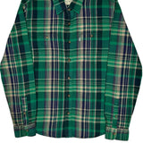 Levis Checked Flannel Shirt - Large Green Cotton