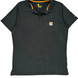 Carhartt Polo Shirt - Large Black Cotton