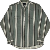Wrangler Striped Shirt - 2XL Gray Cotton
