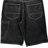 Marithe Francois Girbaud Contrast Stitch Denim Shorts - 38W 11L Black Denim