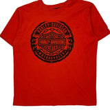 Motorcycles Harley Davidson Graphic T-Shirt - XL Red Cotton