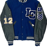 Sectional 9Th 100 Fly 2010, Sectional 6Th 100 Fly 2011 Holloway Varsity Jacket - Small Blue Leather