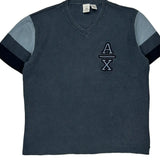 Vintage Armani Exchange T-Shirt - Large Blue Cotton