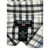 Polo By Ralph Lauren Checked Short Sleeve Shirt - 2XL Black & White Cotton