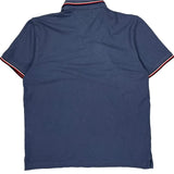 Tommy Hilfiger Striped Polo Shirt - Large Blue Cotton