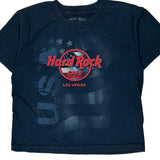 Las Vegas Hard Rock Cafe Graphic T-Shirt - Small Blue Cotton