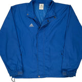 Adidas Windbreaker - Small Blue Polyester