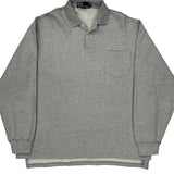 Polo By Ralph Lauren Collared Sweatshirt - Large Gray Cotton