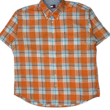 Tommy Hilfiger Checked Short Sleeve Shirt - 2XL Orange Cotton