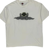 Motorcycles Harley Davidson Graphic T-Shirt - XL White Cotton