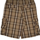Lee Checked Cargo Shorts - 34W 11L Brown Cotton