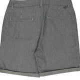 Barbour Pinstripe Shorts - 30W UK 10 Grey Cotton