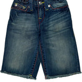 Age 6 True Religion Contrast Stitch Denim Shorts - X-Smallw 10L Blue Denim