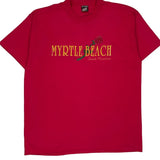 Made In USA Single Stitch Myrtle Beach Fruit Of The Loom T-Shirt - XL Red Cotton Blend