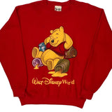 Made In USA Disney Sweatshirt - Medium Red Cotton