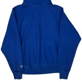 Vintage Reverse Weave Champion Hoodie - Small Blue Cotton