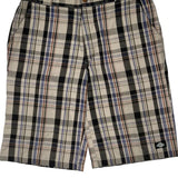 Regular Fit Dickies Checked Shorts - 34W 13L Beige Cotton