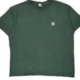 Carhartt T-Shirt - 2XL Green Cotton