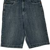Raw Blue Denim Shorts - 34W 14L Dark Wash Cotton