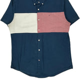 Tommy Hilfiger Short Sleeve Shirt - XL Multicoloured Cotton