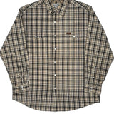 Carhartt Checked Shirt - Large Beige Cotton