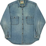 Levis Denim Shirt - Large Light Wash Cotton