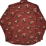 Columbia Patterned Shirt - 2XL Red Cotton