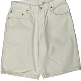 Levis Denim Shorts - 32W 10L White Cotton