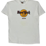 Hard Rock Cafe Graphic T-Shirt - XL White Cotton