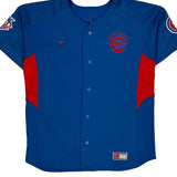 Chicago Cubs Nike Graphic Football Jersey - XL Blue Polyester