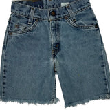 Age 8 Levis Cropped Denim Shorts - Smallw 9L Light Wash Cotton