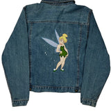 Tinker Bell Disney Cartoon Denim Jacket - Medium Blue Cotton