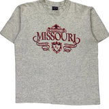 University Of Missouri Jansport Single Stitch T-Shirt - XL Grey Cotton