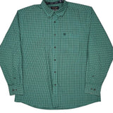 Wrangler Checked Shirt - XL Green Cotton