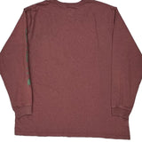 Carhartt Long Sleeve T-Shirt - 2XL Burgundy Cotton