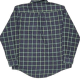 Nautica Checked Shirt - Large Green Cotton