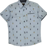 Lee Short Sleeve Shirt - Large Blue Cotton