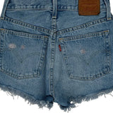 Levis Denim Shorts - 26W UK 6 Blue Cotton