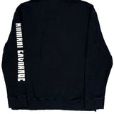 Logo On Sleeve Armani Exchange Spellout Hoodie - XL Black Cotton