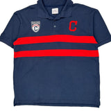 Cleveland Indians Mlb Striped Polo Shirt - XL Navy Cotton