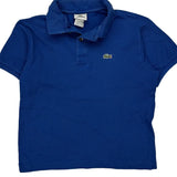 Age 10 Lacoste Polo Shirt - Medium Blue Cotton