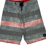 Oakley Striped Swim Shorts - Medium Grey Nylon Blend