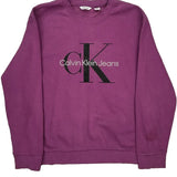 Calvin Klein Jeans Sweatshirt - Medium Purple Cotton