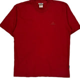 Vintage Adidas T-Shirt - Medium Red Cotton