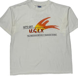 Hanes Single Stitch T-Shirt - XL White Cotton Blend