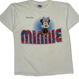 Minnie Mouse Tultex Graphic T-Shirt - Large White Cotton