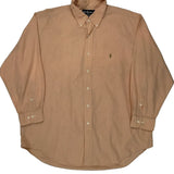 Ralph Lauren Checked Shirt - XL Orange Cotton